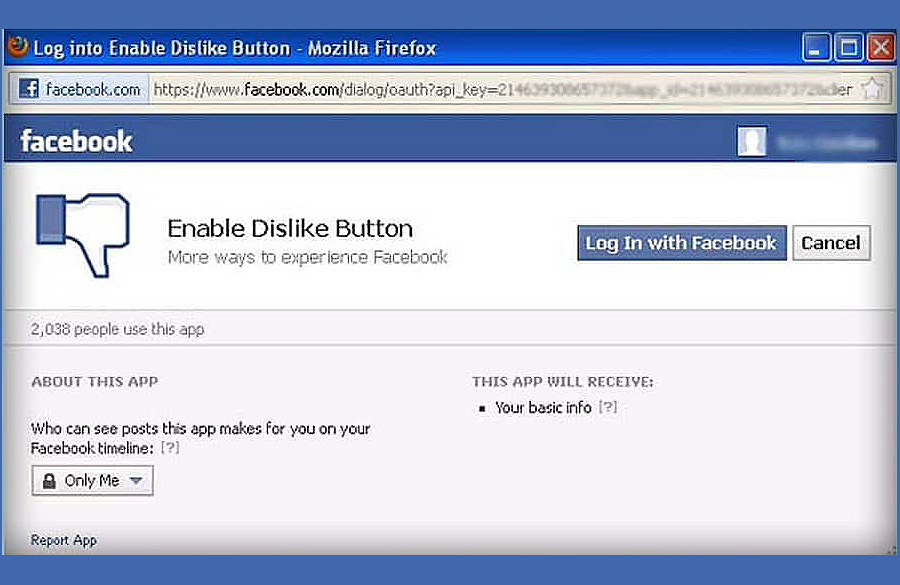 install dislike button on faceboo